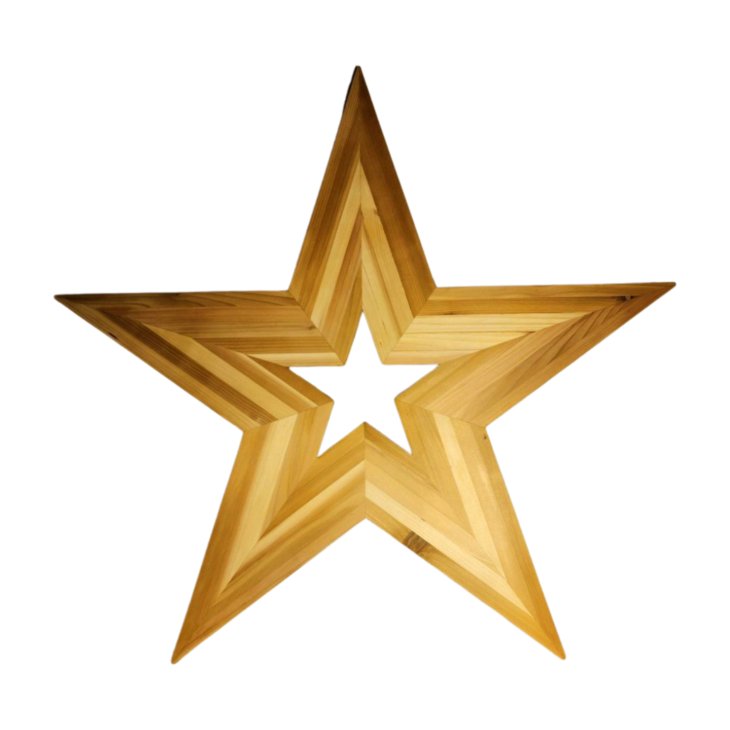 25 3/8 inch Cedar strip 5 point star Natural Cedar decor **FREE SHIPPING**