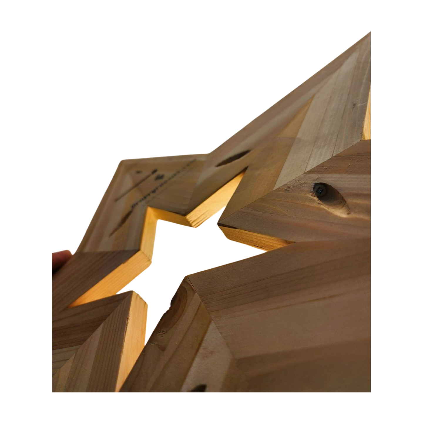 25 3/8 inch Cedar strip 5 point star Natural Cedar decor **FREE SHIPPING**