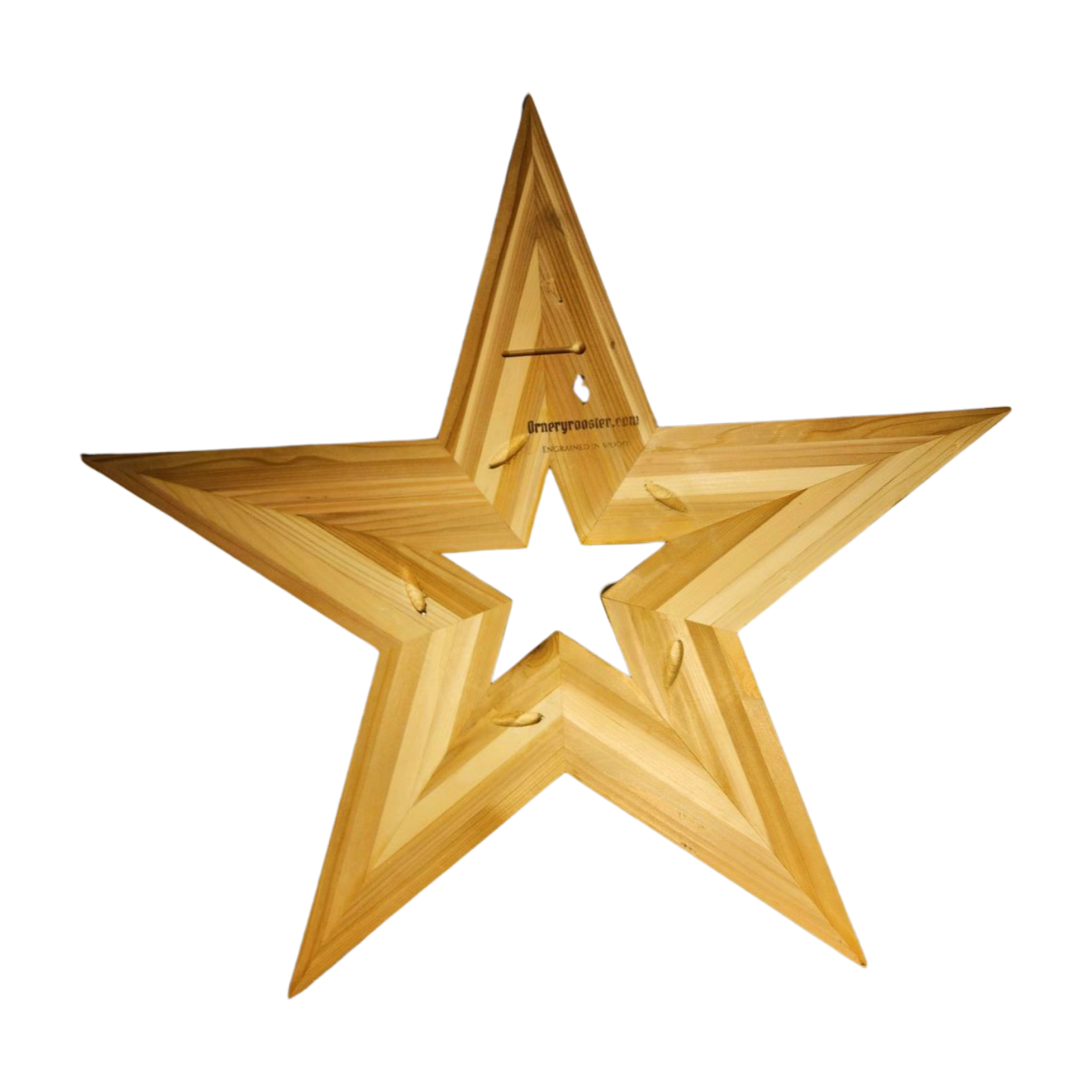 25 3/8 inch Cedar strip 5 point star Natural Cedar decor **FREE SHIPPING**