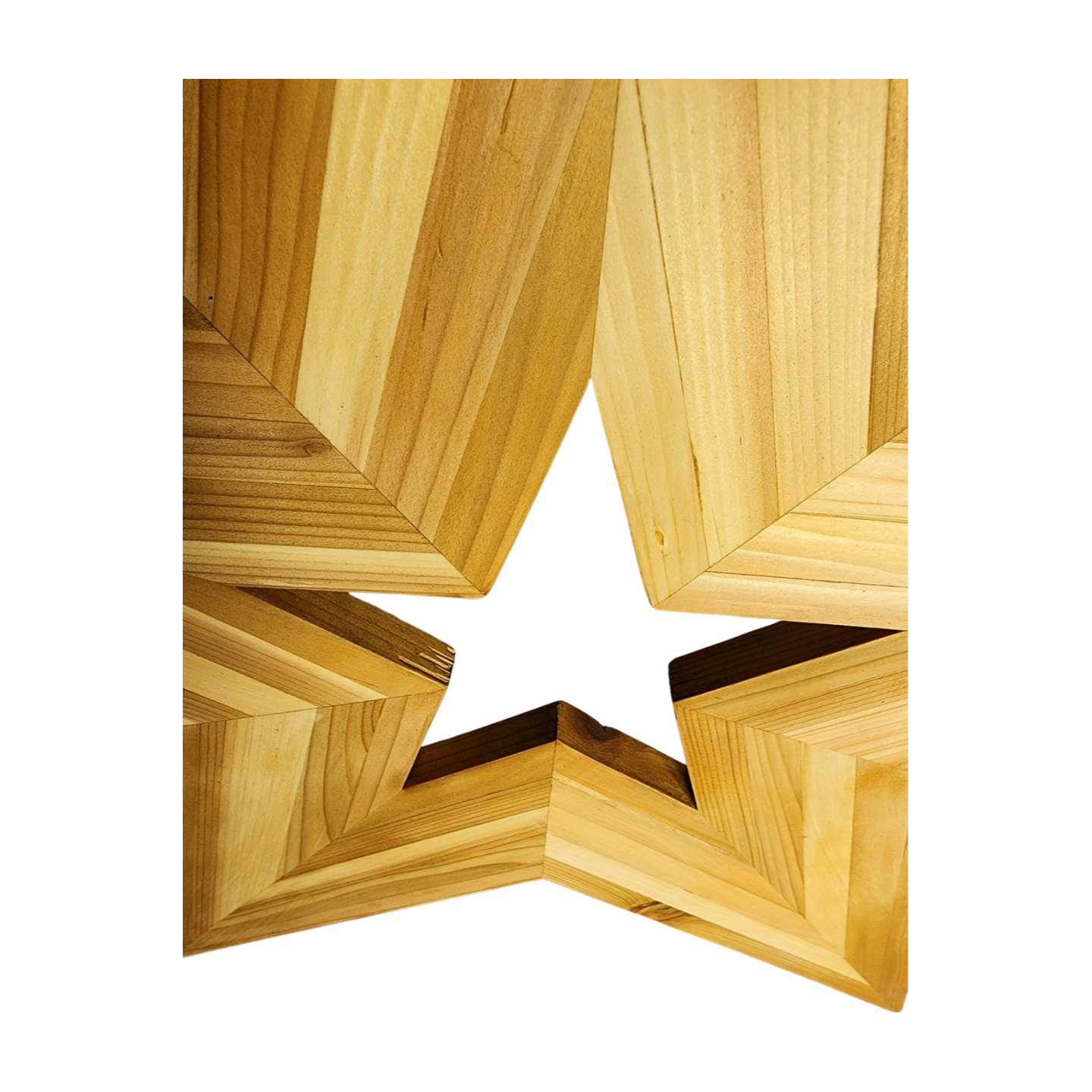 25 3/8 inch Cedar strip 5 point star Natural Cedar decor **FREE SHIPPING**