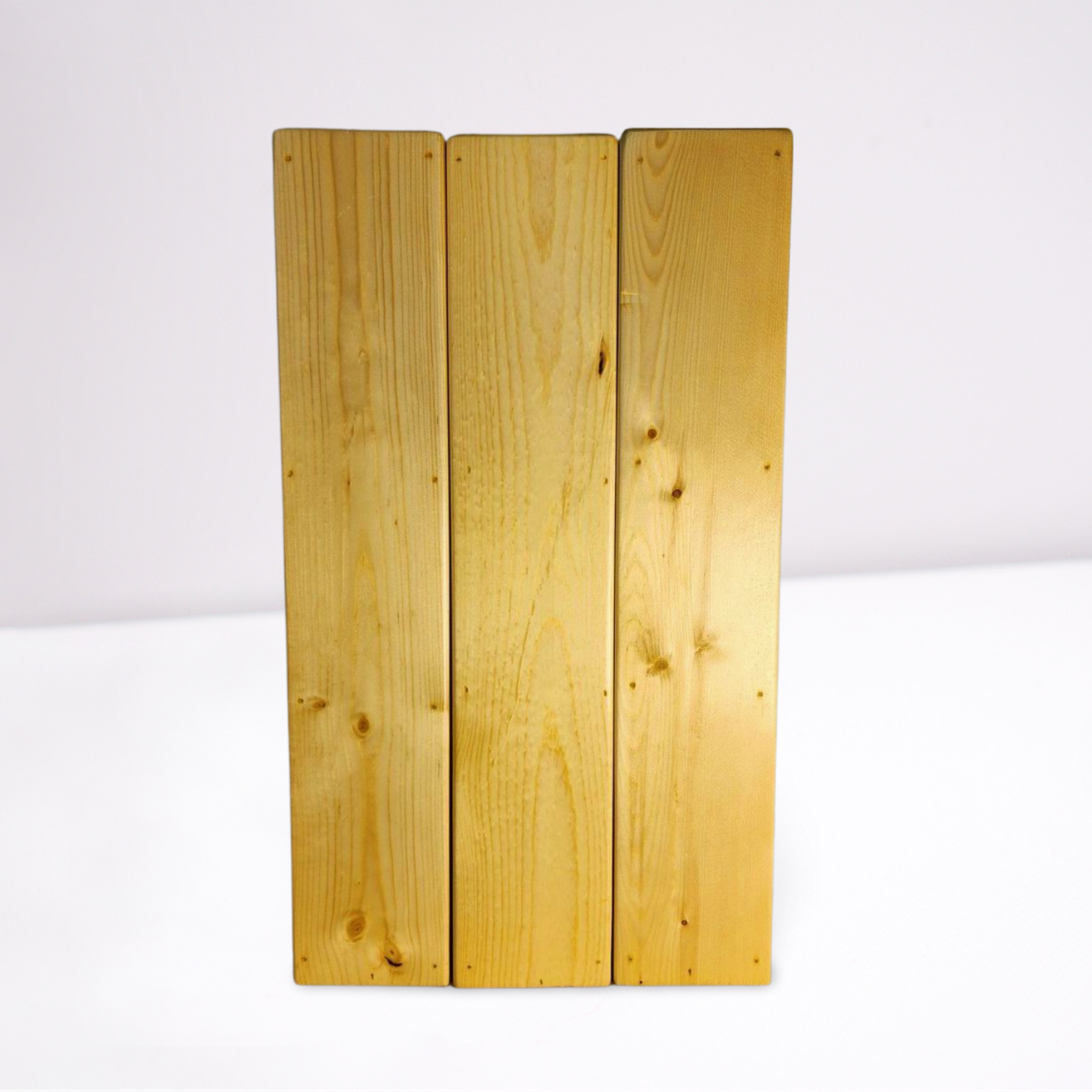 Three (3) STUNNING 18 Inch Tall Natural Floor Vases Reclaimed Real Wood Hand Made Perfect for Dried Floral Arrangements **FREE SHIPPING**