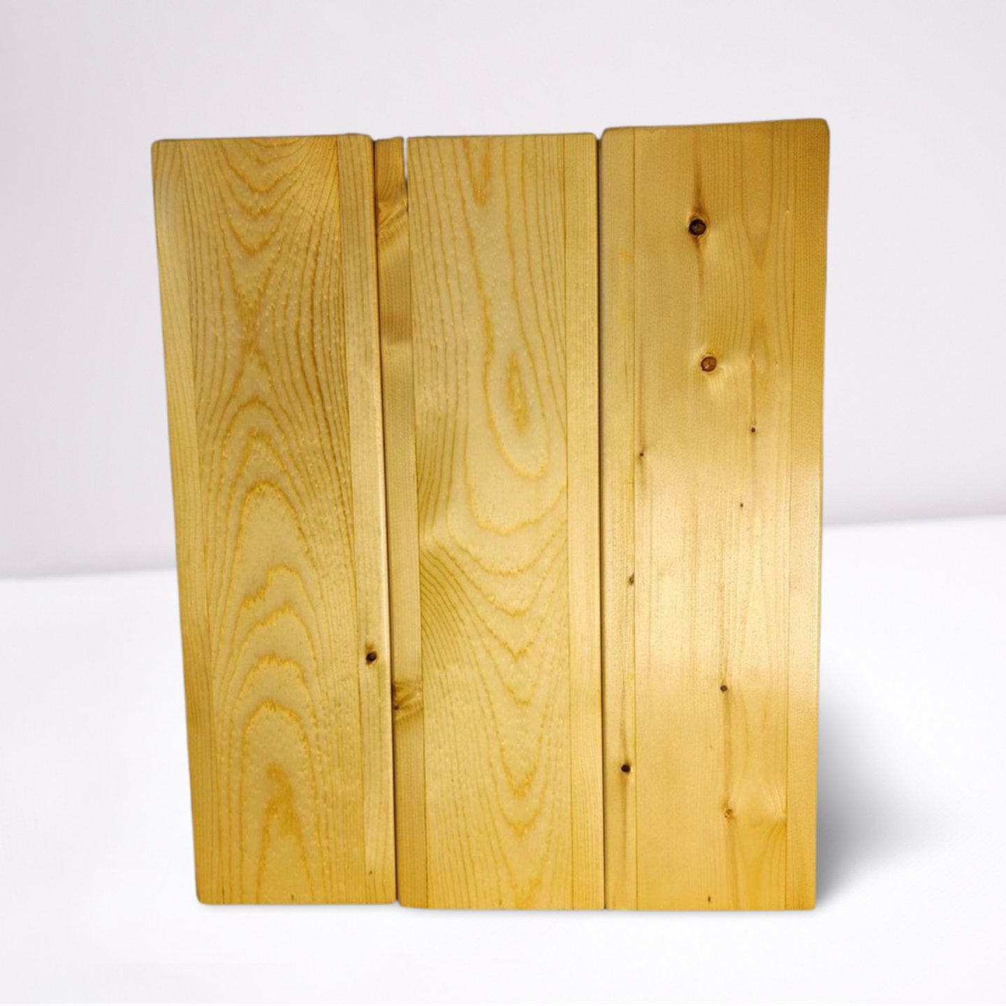 Three (3) STUNNING 18 Inch Tall Natural Floor Vases Reclaimed Real Wood Hand Made Perfect for Dried Floral Arrangements **FREE SHIPPING**
