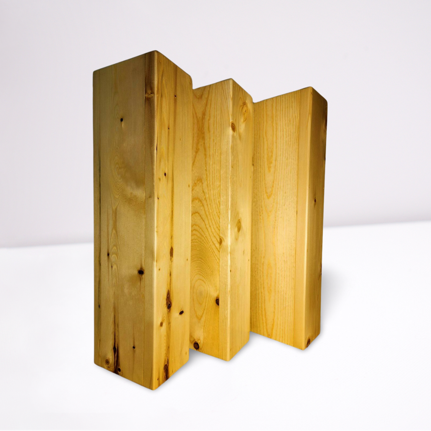 Three (3) STUNNING 18 Inch Tall Natural Floor Vases Reclaimed Real Wood Hand Made Perfect for Dried Floral Arrangements **FREE SHIPPING**