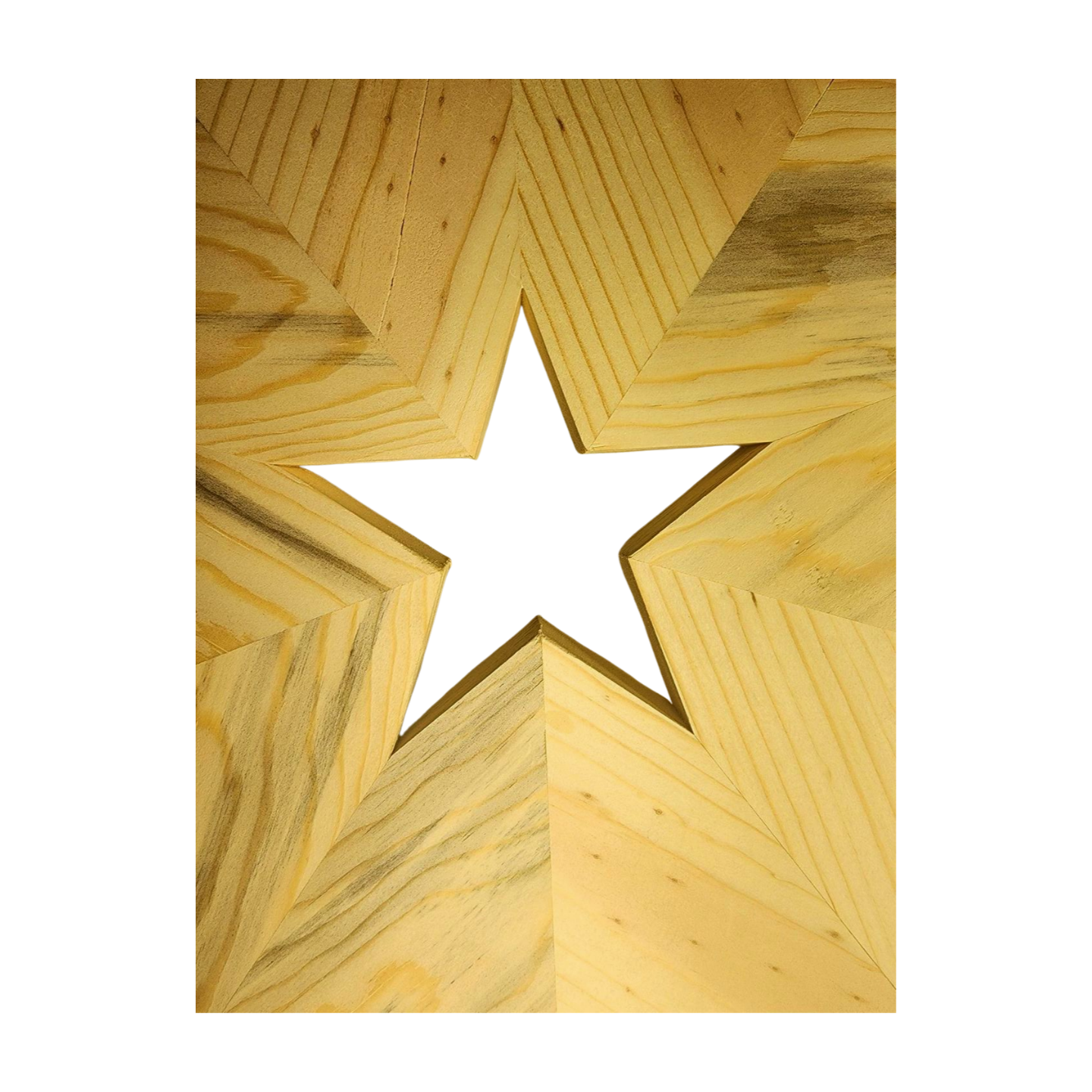 25 Inch Blue Stain Pine 5 point star Unfinished *Free Shipping*