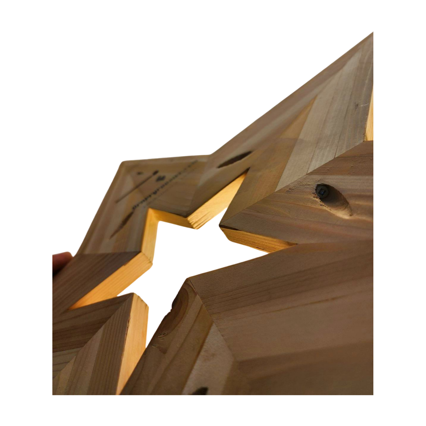 25 3/8 inch Cedar strip 5 point star  Natural Cedar decor **FREE SHIPPING**