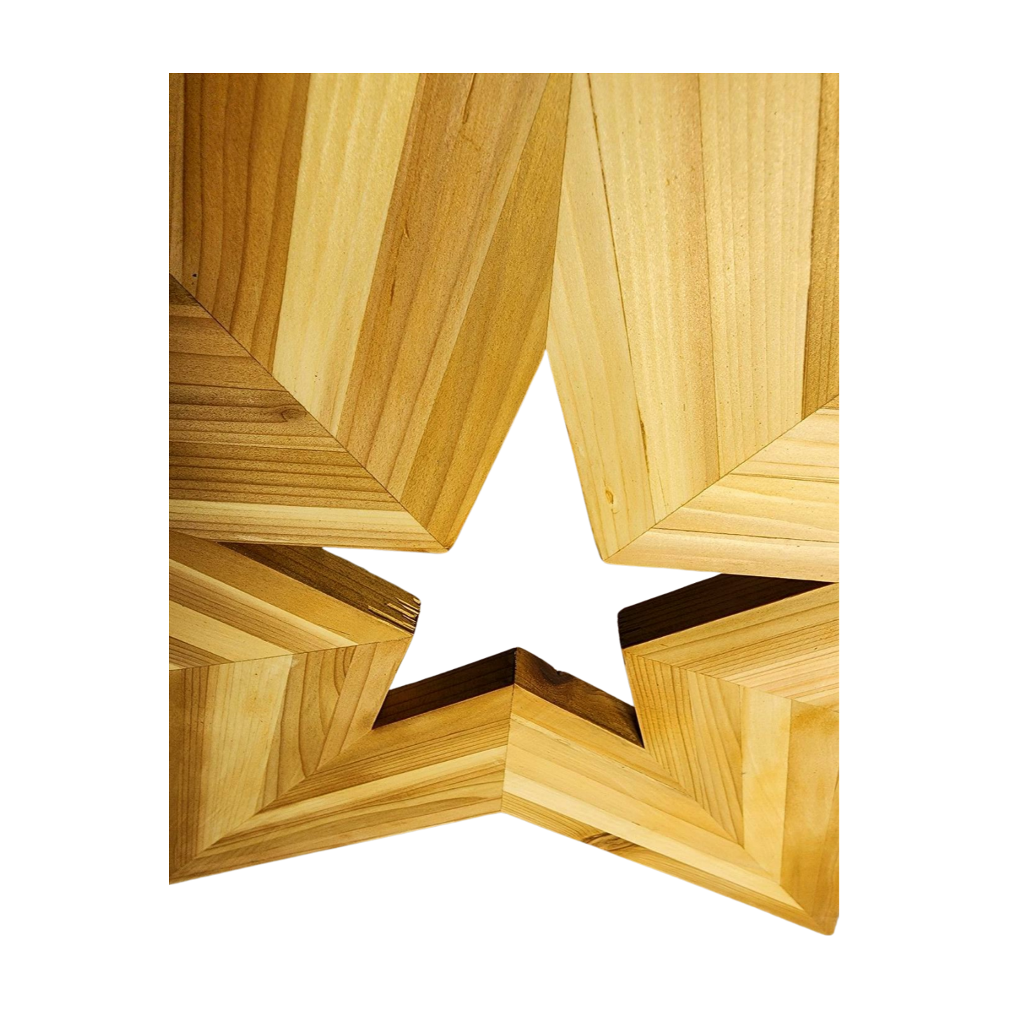 25 3/8 inch Cedar strip 5 point star  Natural Cedar decor **FREE SHIPPING**