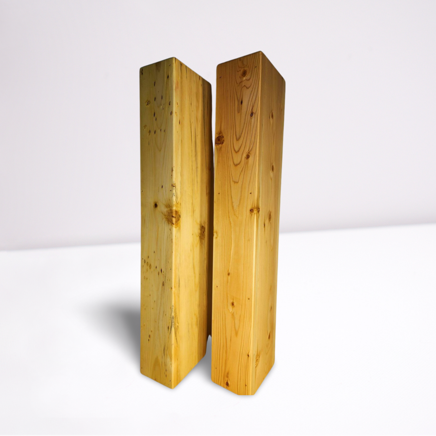 Two (2) STUNNING 18 Inch Tall Natural Floor Vases Reclaimed Real Wood  Hand Made  Perfect for Dried Floral Arrangements **FREE SHIPPING**