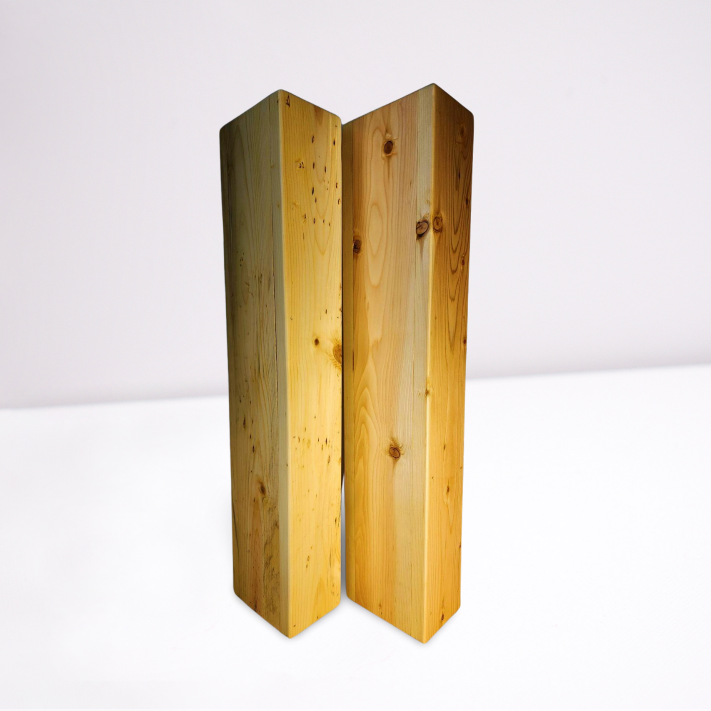 Two (2) STUNNING 18 Inch Tall Natural Floor Vases Reclaimed Real Wood  Hand Made  Perfect for Dried Floral Arrangements **FREE SHIPPING**